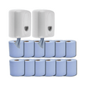Centrefeed Dispenser with Wall-Mounted, Freestanding, 50m, Plastic
