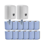 Centrefeed Dispenser with Wall-Mounted, Freestanding, 50m, Plastic