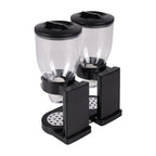 Cereal Dispenser with Airtight, Plastic, Dual-Chamber Grain Kitchen Oats, Snacks - product gallery image 6