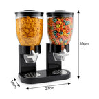 Cereal Dispenser with Airtight, Plastic, Twist-Dispense Dry Food Airtight Multi-Head - product gallery image 4