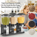 Cereal Dispenser with Airtight, Plastic, Twist-Dispense Dry Food Airtight Multi-Head - product gallery image 7