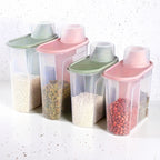Cereal Storage Container with Airtight, Plastic, 4 Pack, 2pcs Large + 2pcs Small - 2pcs Large + 2pcs Small option