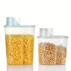 Cereal Storage Container with Airtight, Plastic, 4 Pack, 2pcs Large + 2pcs Small - product gallery image 2