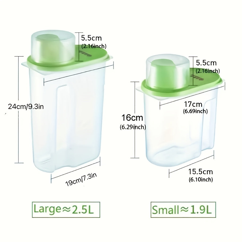 Cereal Storage Container with Airtight, Plastic, 4 Pack, 2pcs Large + 2pcs Small - product gallery image 4