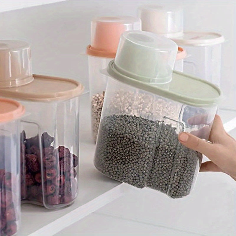Cereal Storage Container with Airtight, Plastic, 4 Pack, 2pcs Large + 2pcs Small - product gallery image 7