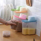 Cereal Storage Container with Airtight, Plastic, 4 Pack, 2pcs Large + 2pcs Small - product gallery image 9