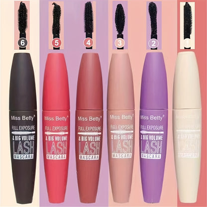 6 Packs Random Color Full Exposure And Big Volume Lash Mascara, Waterproof Long-Lasting Mascara Black Volume And Length Natural, Exquisitely Full, Lengthening Thickening Softer Fuller Lashes Amplify Smudge-Proof Eyelash Mascara