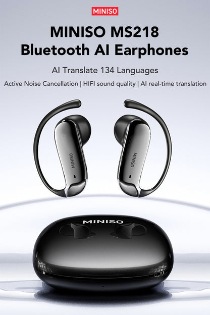 2026 Flagship Wireless AI Earbuds with 134-Language Real-Time AI Translation, Active Noise Cancellation Technology, Hi-Fi High-Fidelity Sound Quality, New Micro-In-Ear Suspension Design, 4.6G Ultra-Lightweight, Flexible Titanium Alloy Ear Hooks