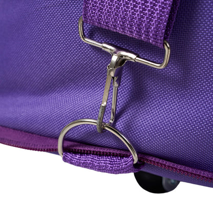Large Capacity Foldable Travel Bag with Wheels, Oxford Rolling Luggage with Lock, Backpack Travel Duffle, Lightweight Suitcase, Versatile Travel Tote for Airport, Train Travel, Outdoor Trips, Travel Storage Bag, Clothing Protection Bag 1PC