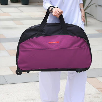 Large Capacity Rolling Travel Bag with Wheels, Lightweight Foldable Luggage Duffel for Weekend Getaways, Business Trips, and Airport Travel, Spacious Carry - on Tote for Packing Essentials