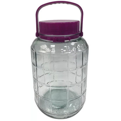 ATEK Clear Glass jar, 5L, 8L, 10L Premium Quality Transparent Pickle jar Food storage Container Airtight Slead Jars Kitchen Glass Food Container with Lid Pantry Glass Jar Preserving Jars Large Glass Canister