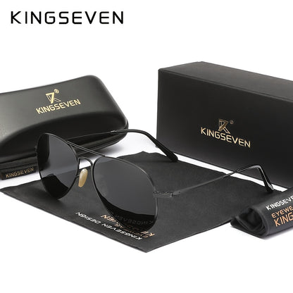 Kingseven Classic Pilot Polarized for Men And Women Fashion Unisex Style Eyewear for Activities, Parties, And Photography Props