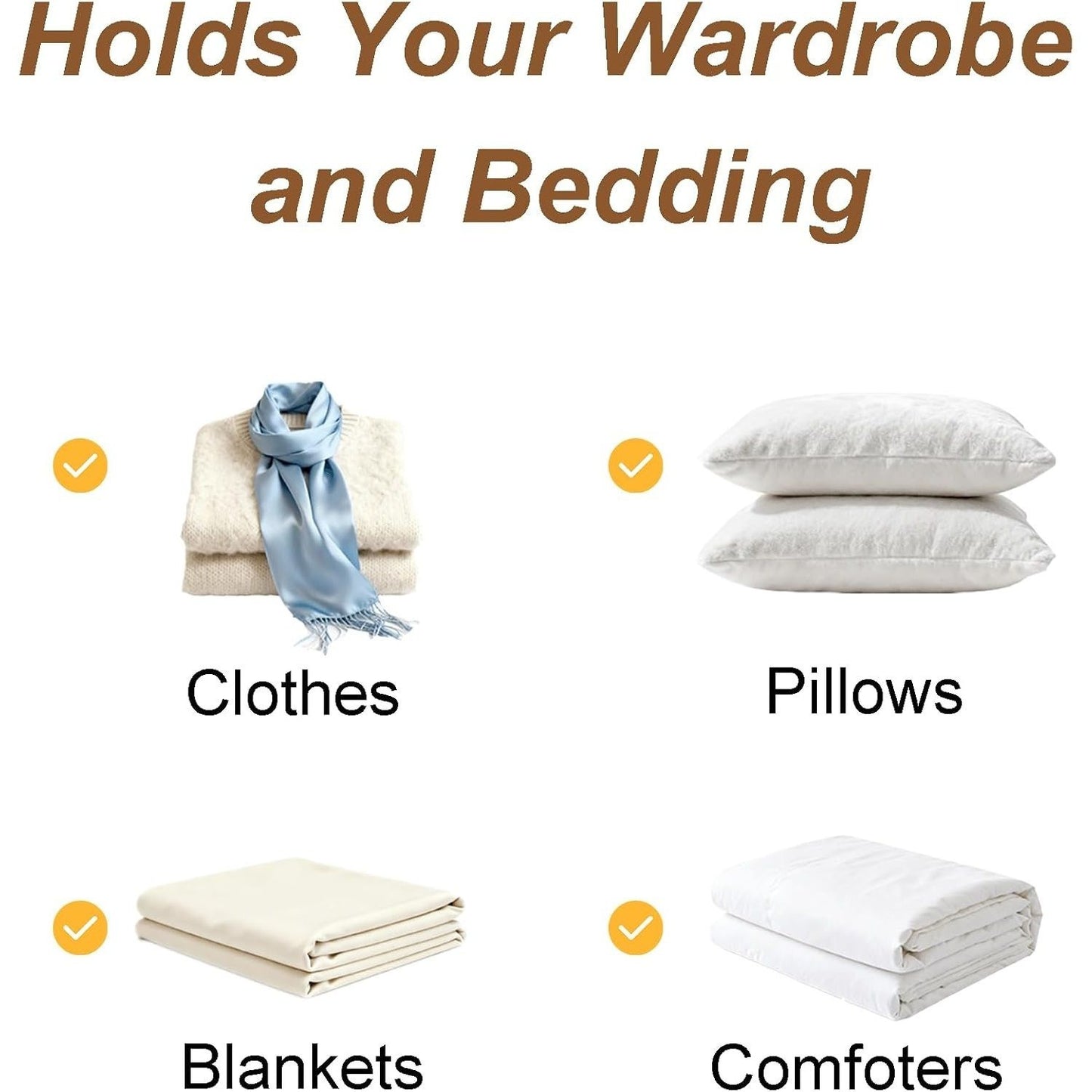 6pcs 90L Large Capacity Fabric Storage Bags for Clothes & Bedding | Foldable Wardrobe Organizers with Handles & Clear Window | Dust & Moisture Protection | Home & Dorm Use