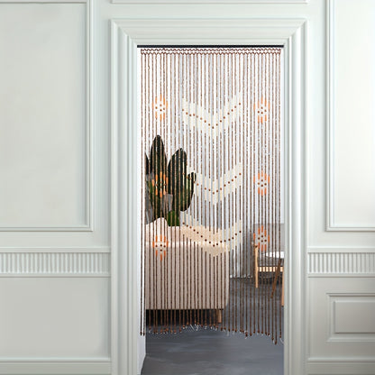 27 Beaded Wood Beaded Door Curtain Screen Room Divider Hanging Door Curtain Home Decoration