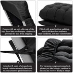 Chair Cushion with Foldable, Machine-Washable, Non-Slip, 160*50*8cm - product gallery image 5