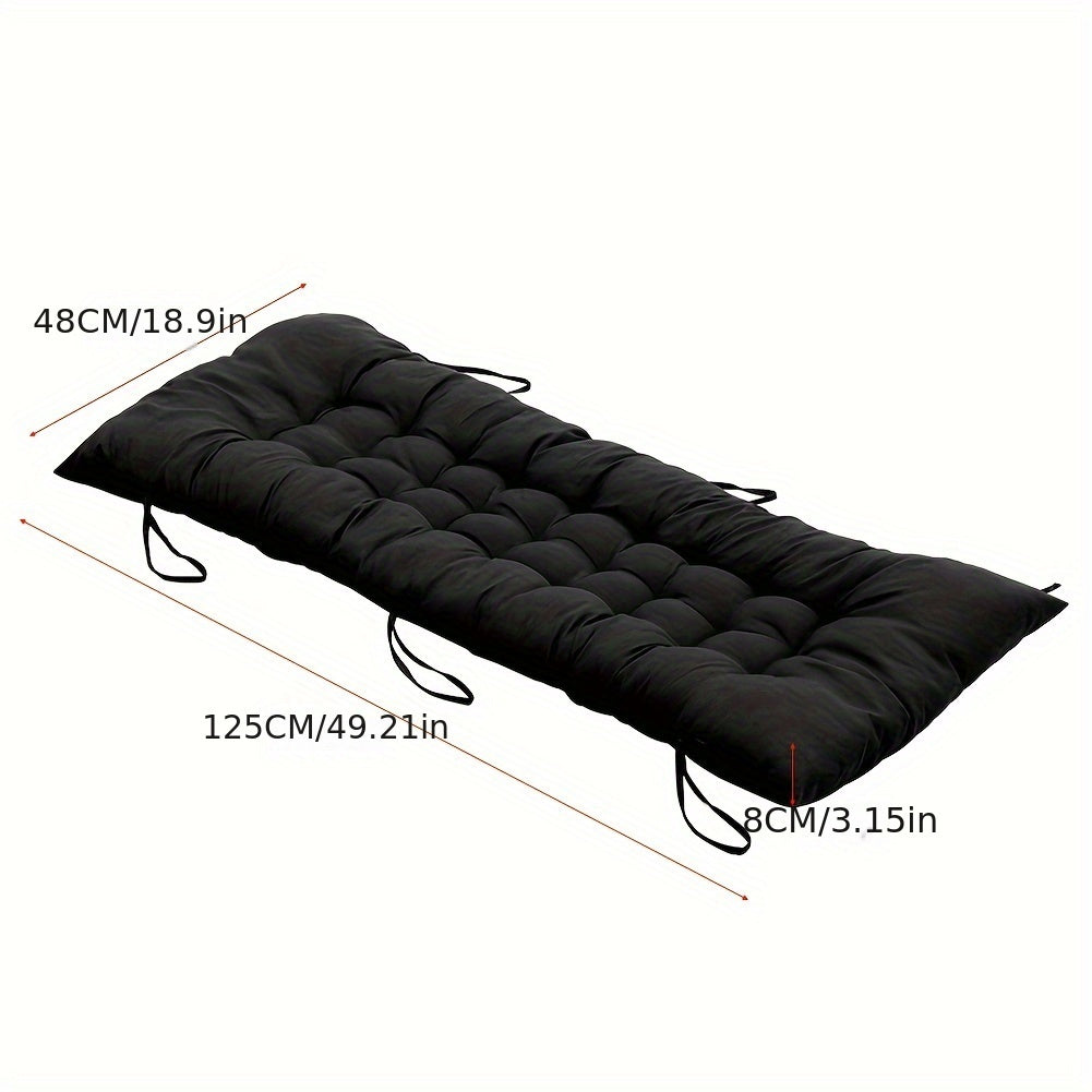 Chair Cushion with Non-Slip, 8cm, Cotton, 125*48*8cm - product gallery image 4