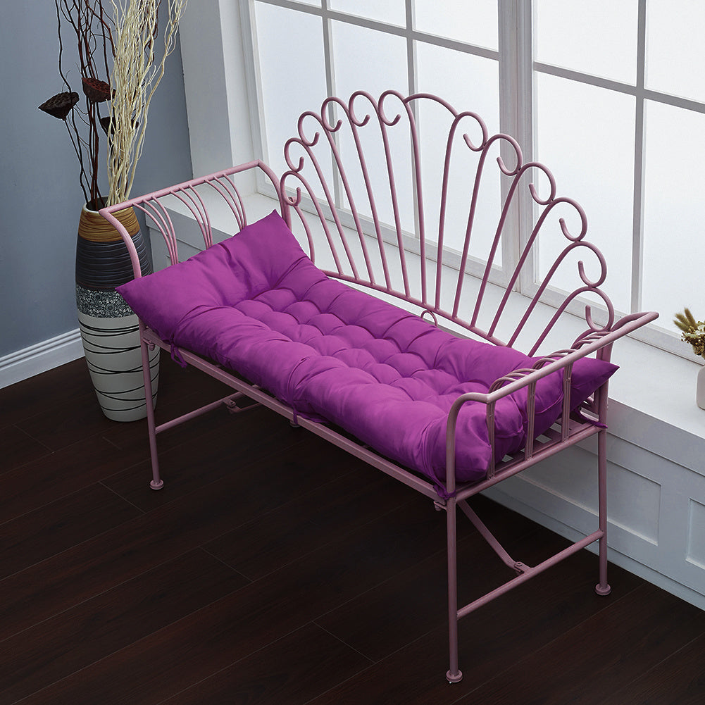 Chair Cushion with Non-Slip, 8cm, Cotton, 125*48*8cm - Purple, 125*48*8cm option