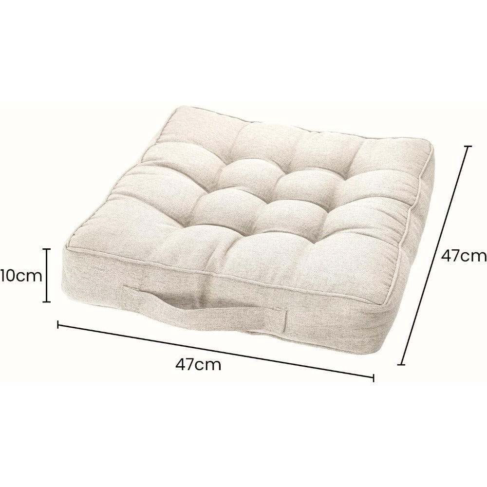 Chair Cushion with Tufted Handle Strap 46x46x10cm Comfortable - product gallery image 2