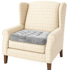 Chair Cushion with Tufted Handle Strap 46x46x10cm Comfortable - grey option