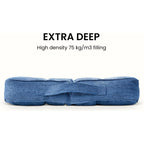 Chair Cushion with Tufted Handle Strap 46x46x10cm Comfortable