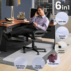 Chair Mat with Wheels, Spiked Carpet Clear 90x120cm or 120x150cm - product gallery image 3