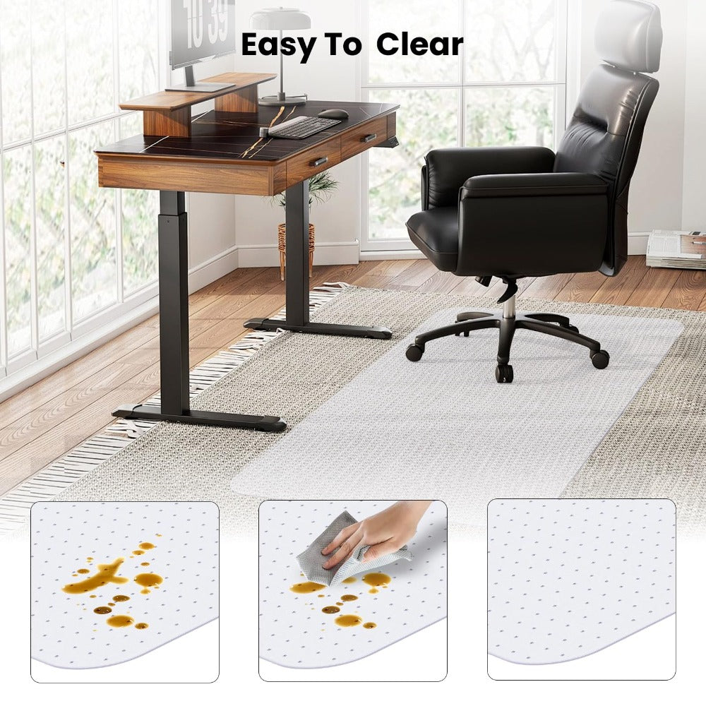 Chair Mat with Wheels, Spiked Carpet Clear 90x120cm or 120x150cm - product gallery image 5