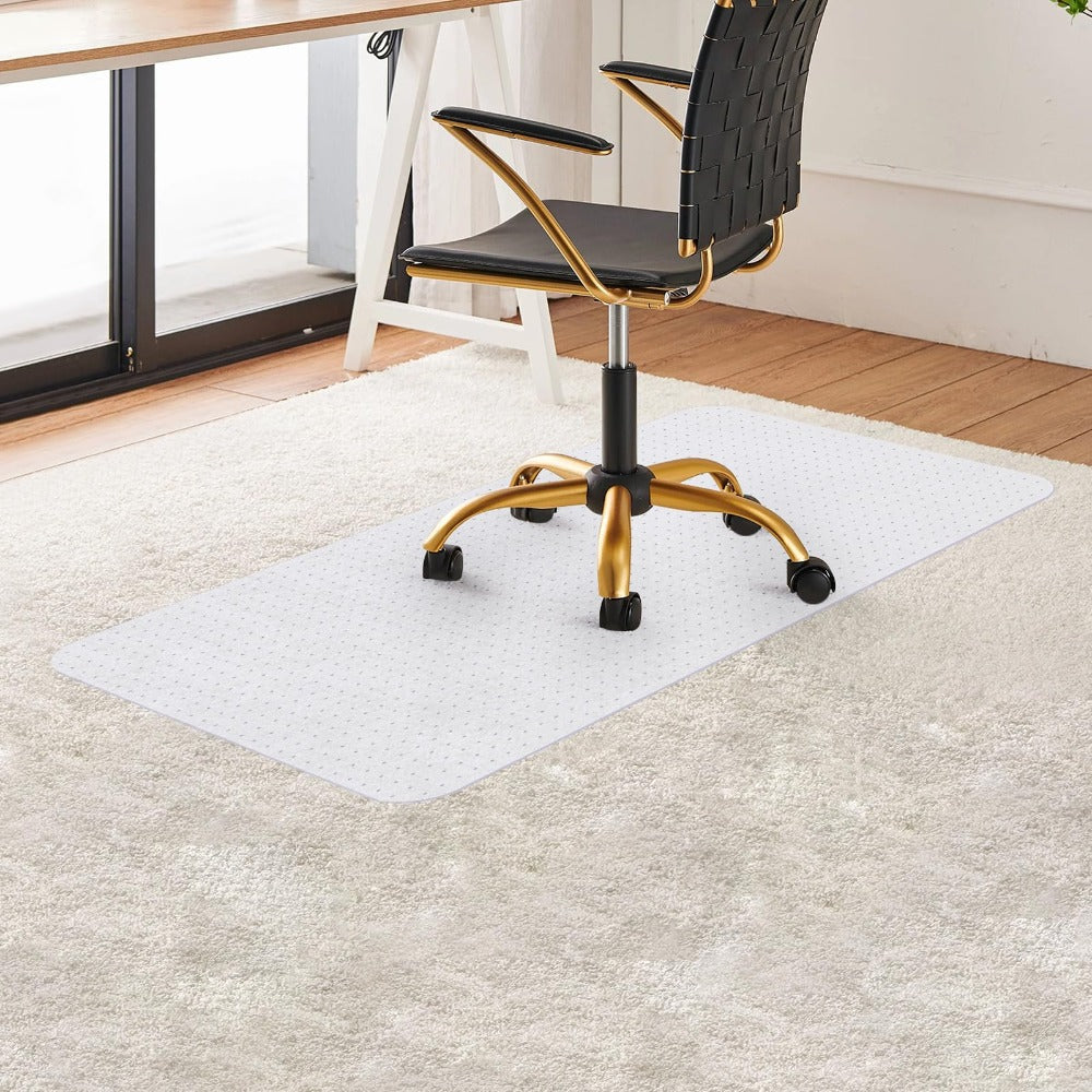 Chair Mat with Wheels, Spiked Carpet Clear 90x120cm or 120x150cm