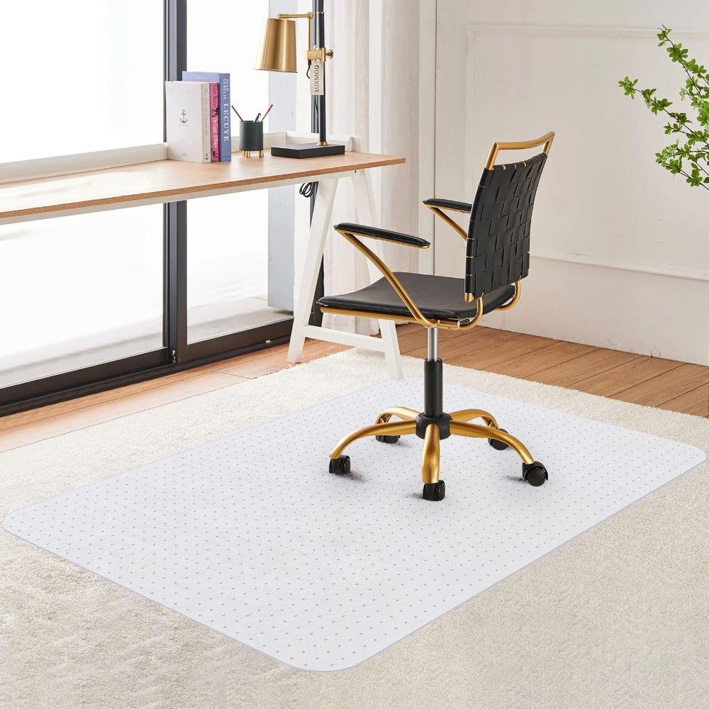 Chair Mat with Wheels, Spiked Carpet Clear 90x120cm or 120x150cm - Spiked table and chair pad 120x150 option