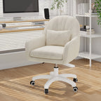 Chair with Velvet Swivel Desk Height-Adjustable Seat - Beige Color option