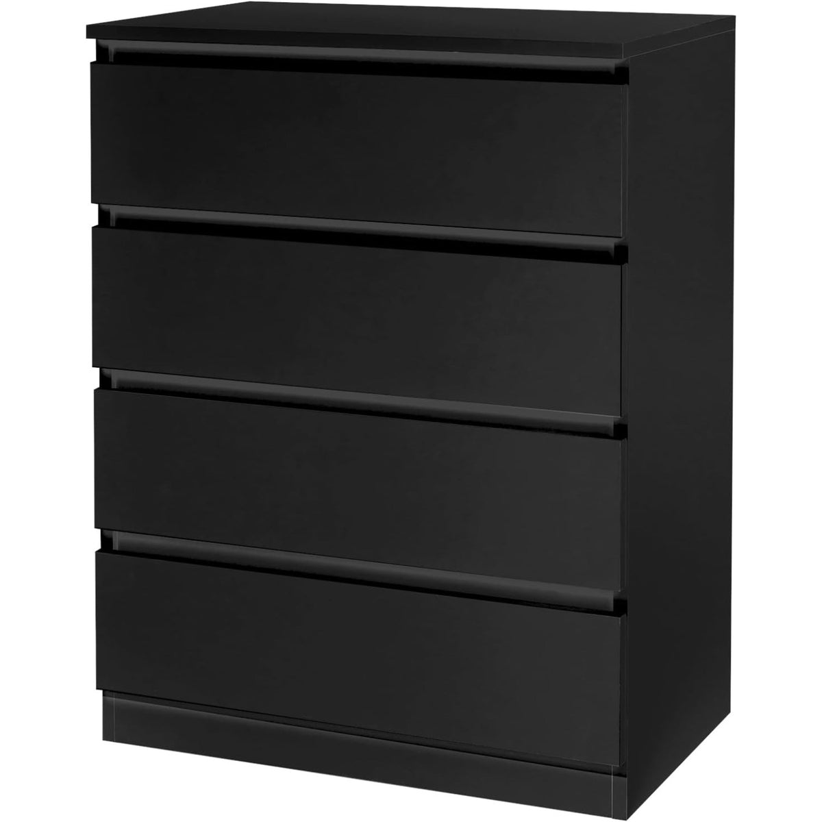 Chest of Drawers with 7.5kg, Wood, 4-Drawer Slim No-Handle Bedroom Dresser - product gallery image 2