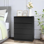Chest of Drawers with 7.5kg, Wood, 4-Drawer Slim No-Handle Bedroom Dresser - product gallery image 20