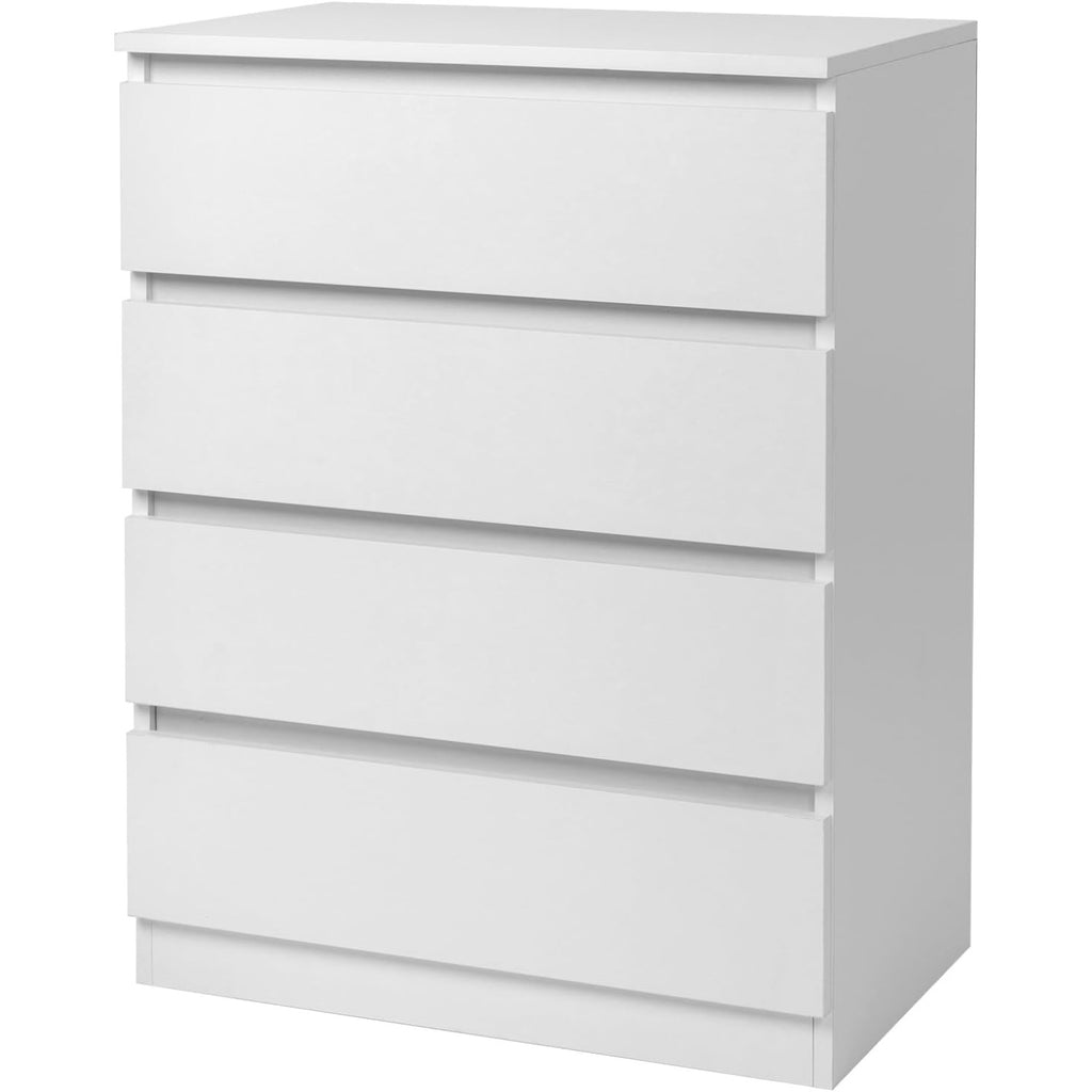 Chest of Drawers with 7.5kg, Wood, 4-Drawer Slim No-Handle Bedroom Dresser - product gallery image 6