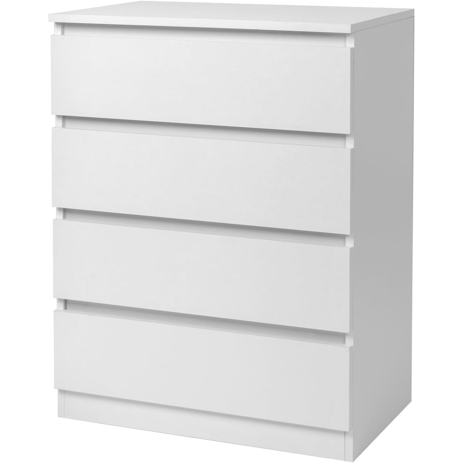 Chest of Drawers with 7.5kg, Wood, 4-Drawer Slim No-Handle Bedroom Dresser - product gallery image 6