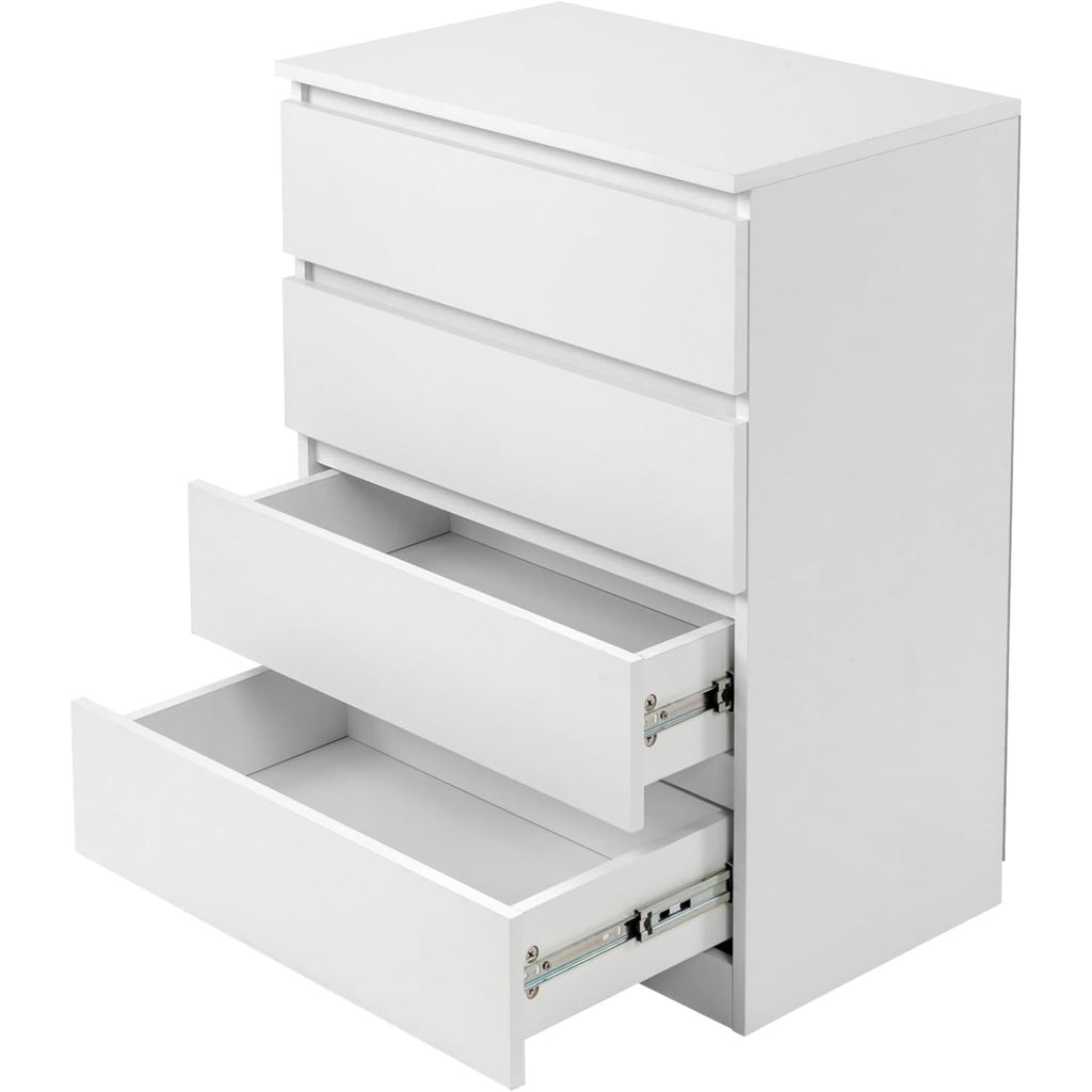 Chest of Drawers with 7.5kg, Wood, 4-Drawer Slim No-Handle Bedroom Dresser - product gallery image 8