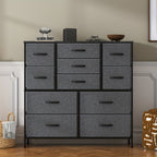 Chest of Drawers with Easy Assembly, 68cm, Metal, 11 Drawers - Dark Gray, 11 Drawers option