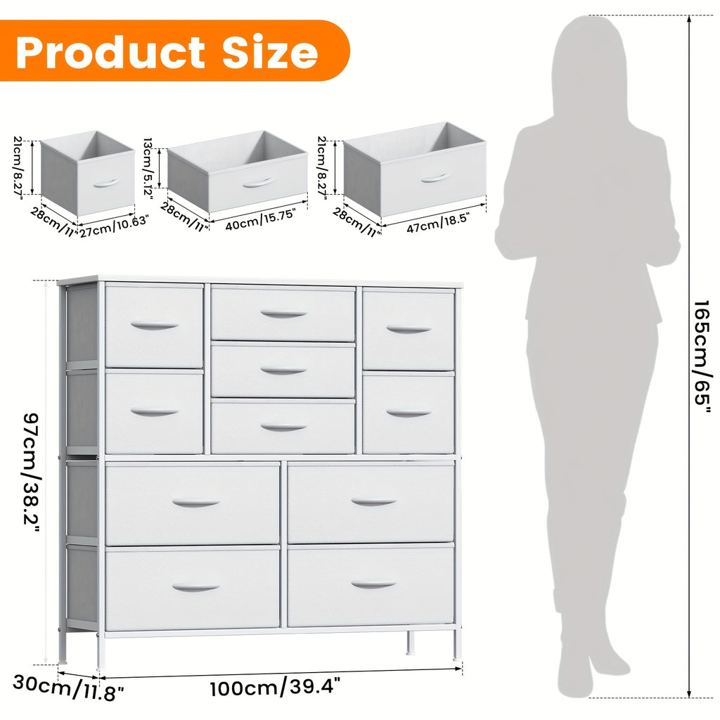 Chest of Drawers with Easy Assembly, 68cm, Metal, 11 Drawers - product gallery image 8