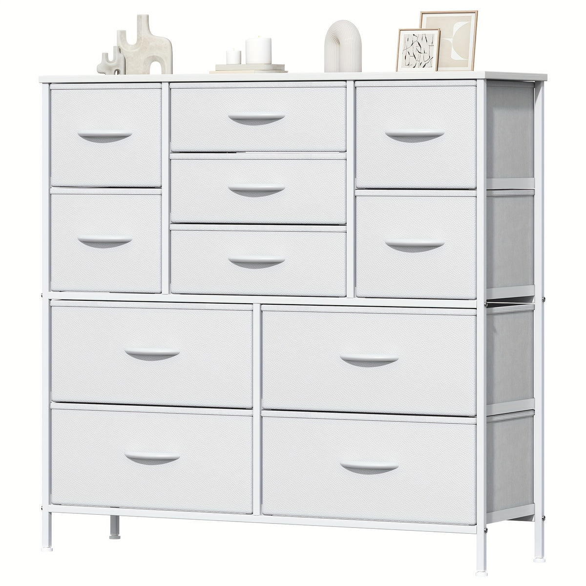 Chest of Drawers with Easy Assembly, 68cm, Metal, 11 Drawers