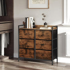 Chest of Drawers with Metal, 1pc Cabinet Fabric Storage Cabinet Sideboard - product gallery image 2
