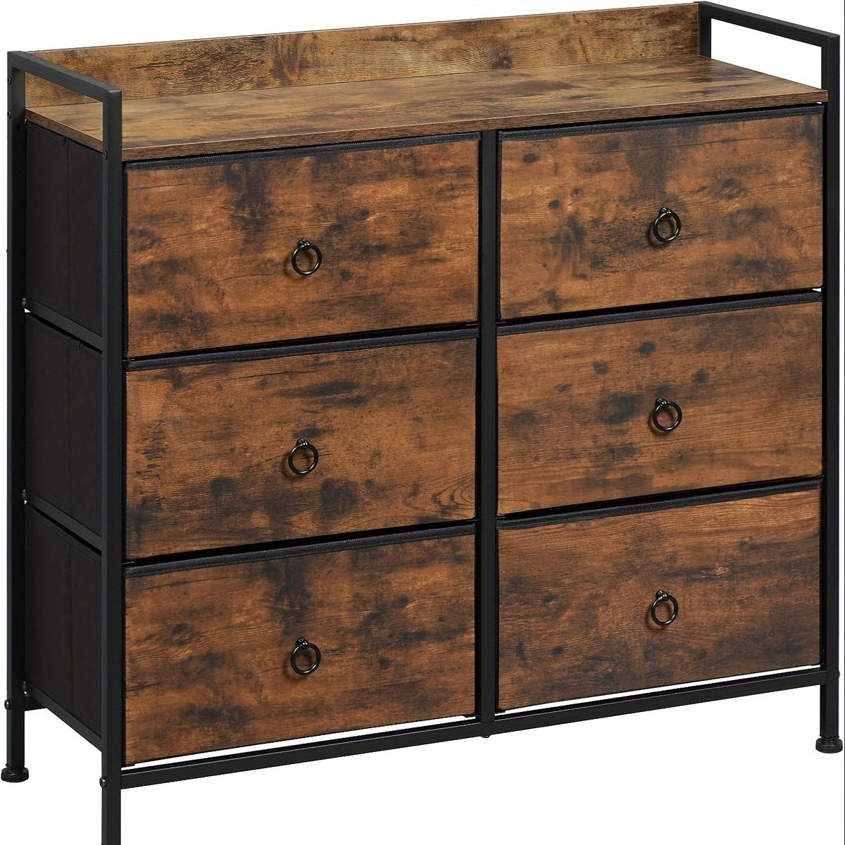 Chest of Drawers with Metal, 1pc Cabinet Fabric Storage Cabinet Sideboard - Multicolor option