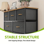 Chest of Drawers with Metal, 9 Drawers, Drawer Fabric Storage Unit Steel Frame - product gallery image 4