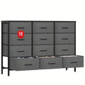Chest of Drawers with Space-Saving, Canvas Narrow Fabric Cabinet, Space-Saving - Deep Gray option