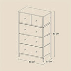Chest of Drawers with Space-Saving, Freestanding for living rooms - product gallery image 4