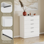 Chest of Drawers with Space-Saving, Metal, Drawer White Vida Designs Trega Space-Saving - product gallery image 11