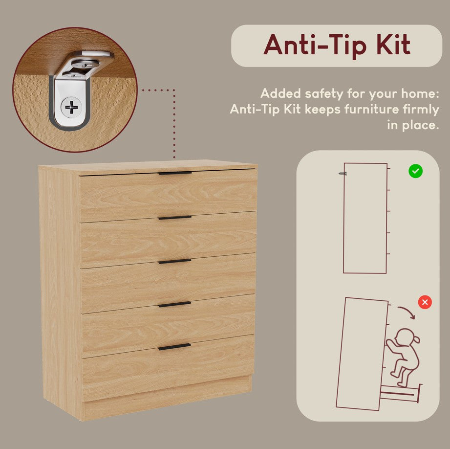 Chest of Drawers with Space-Saving, Metal, Drawer White Vida Designs Trega Space-Saving - product gallery image 13