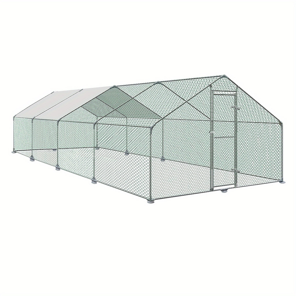 Chicken Run with Easy Assembly, Waterproof, Lockable - 3 x 8 x 2 m option