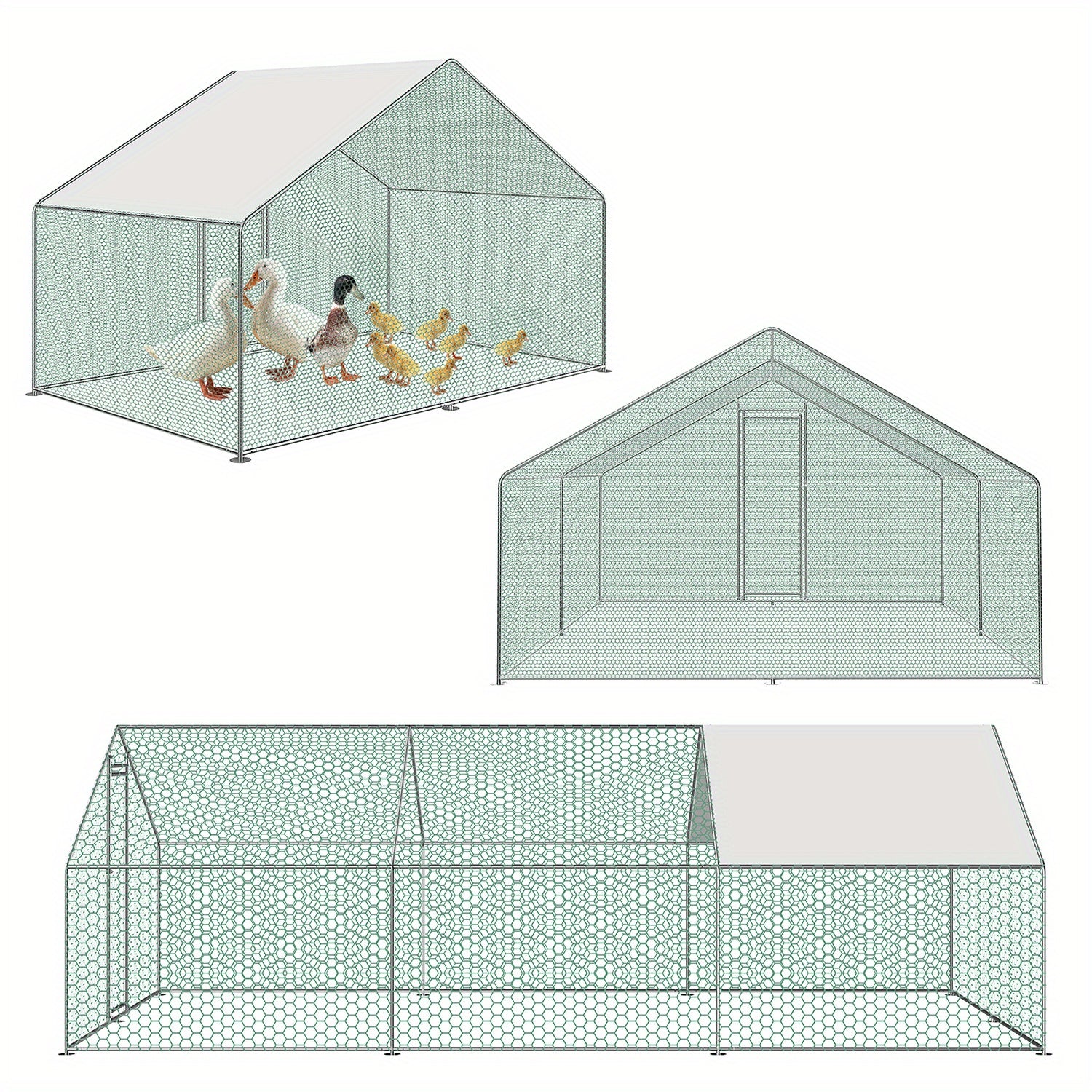 Chicken Run with Easy Assembly, Waterproof, Lockable