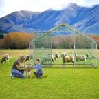 Chicken Runs & Poultry Enclosure with Lockable, Walk-In Run 3x2m to 3x8m Galvanised - product gallery image 7