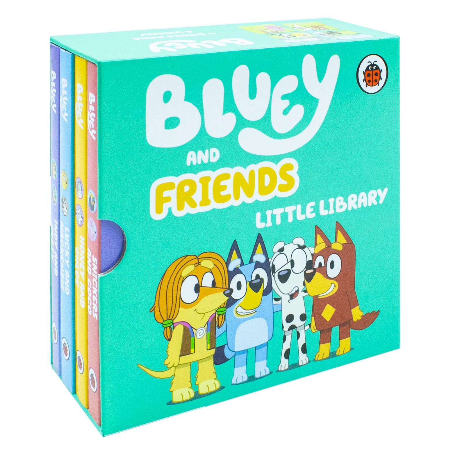 Children's Book Bluey Friends Little Library Books Snickers with 4 Books
