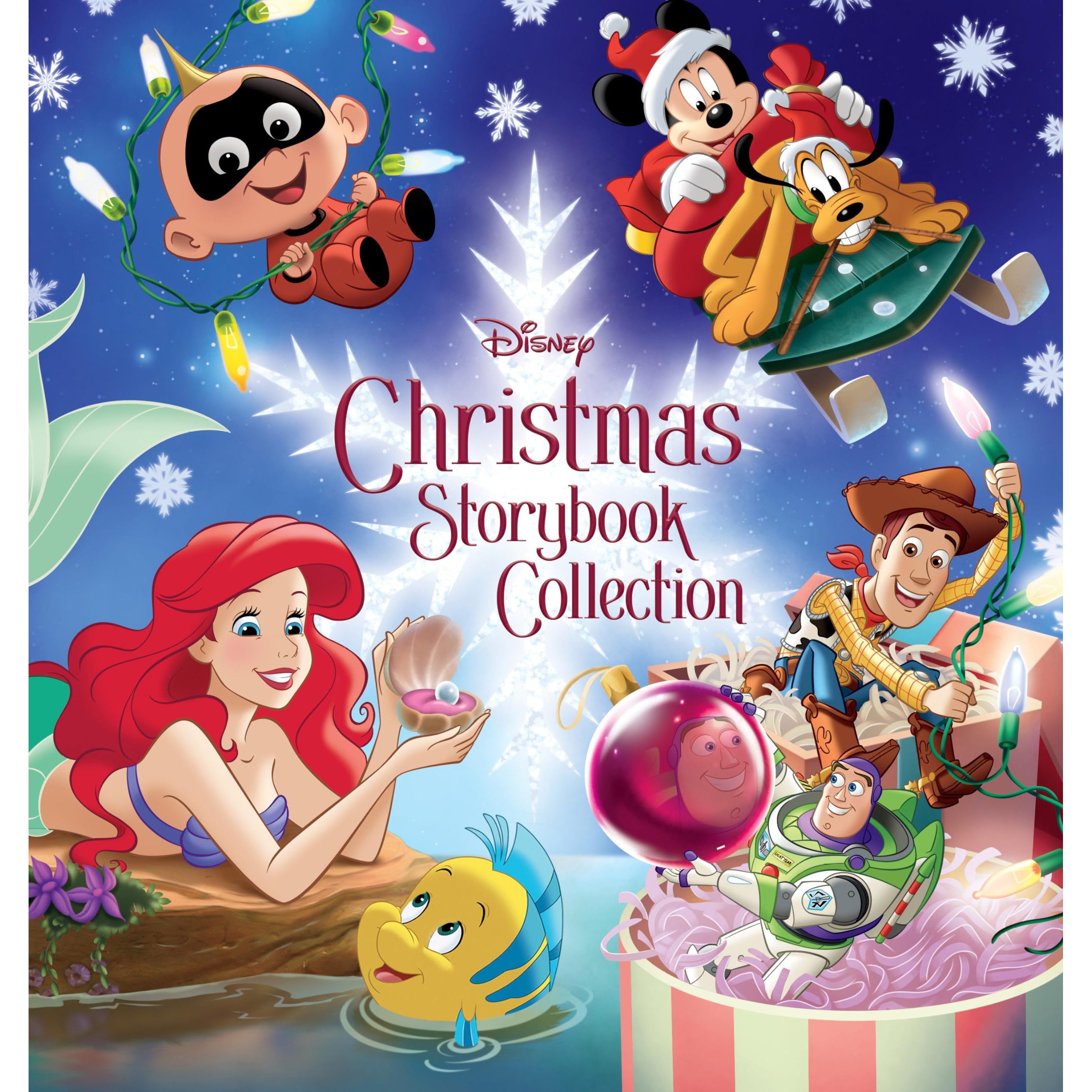 Children's Book Disney Christmas Storybook Collection Festive with 1