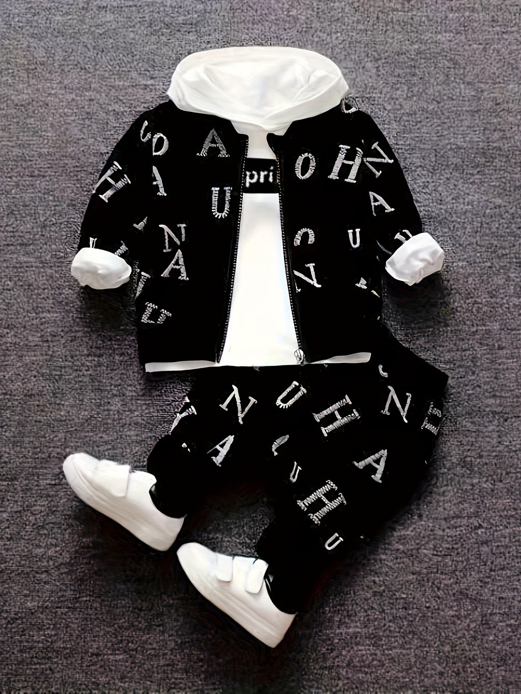 Children's Clothing Boys Piece Hoodie Pants Oversized Hooded with Machine-Washable - product gallery image 2